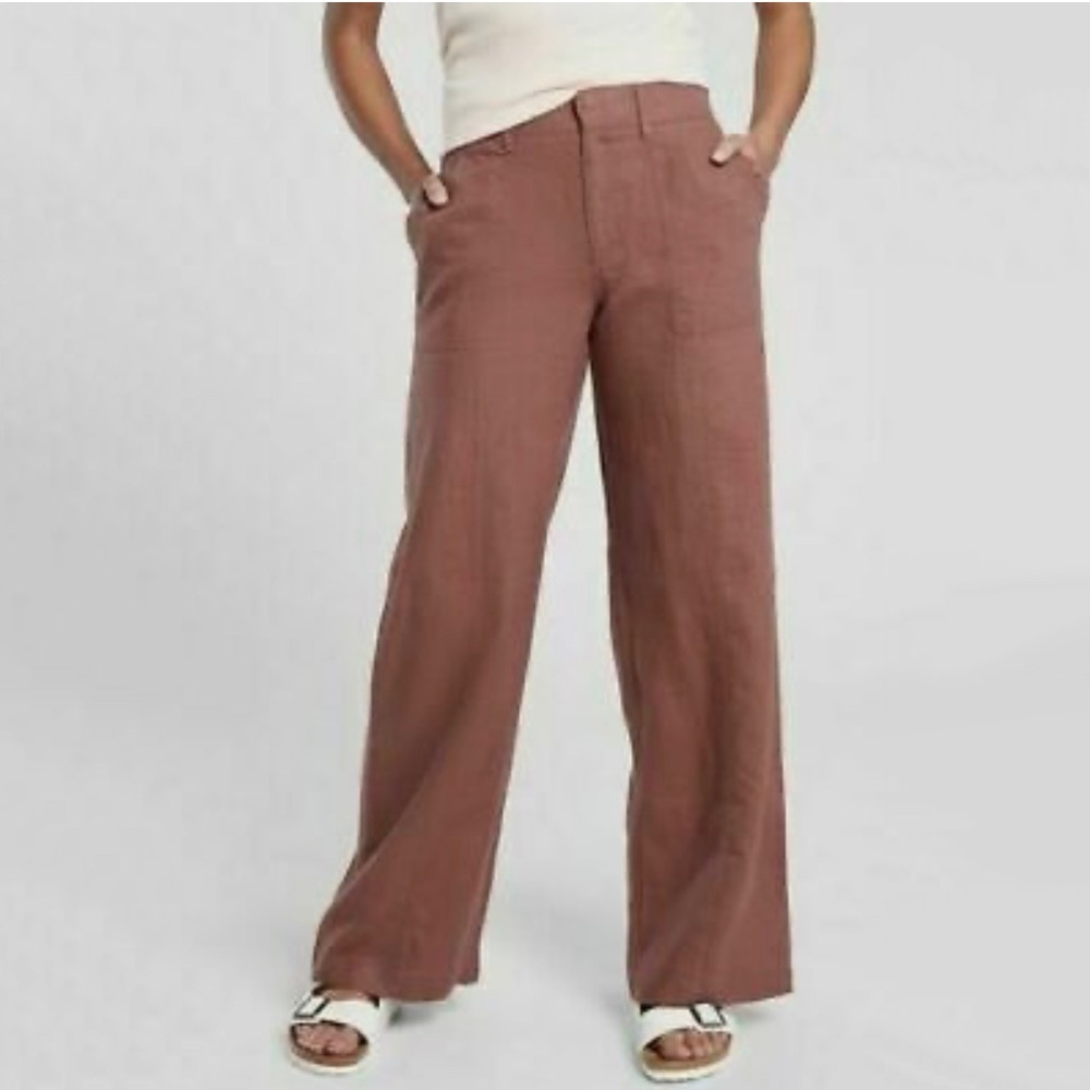 Athleta Cabo Retreat Linen Pant in Hearth Rose